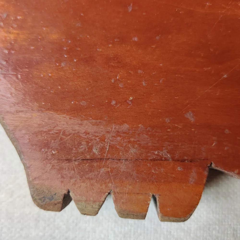 VTG Pig Shaped Cutting Board with Strawberries  14.5x7.25
